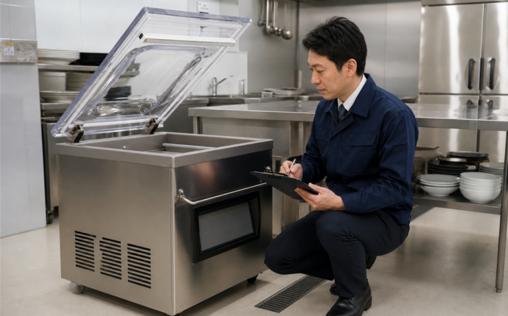 業務用真空包装機を売る前に見る型番・電源・ポンプ・シール部